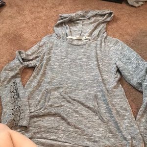 grey hoodie